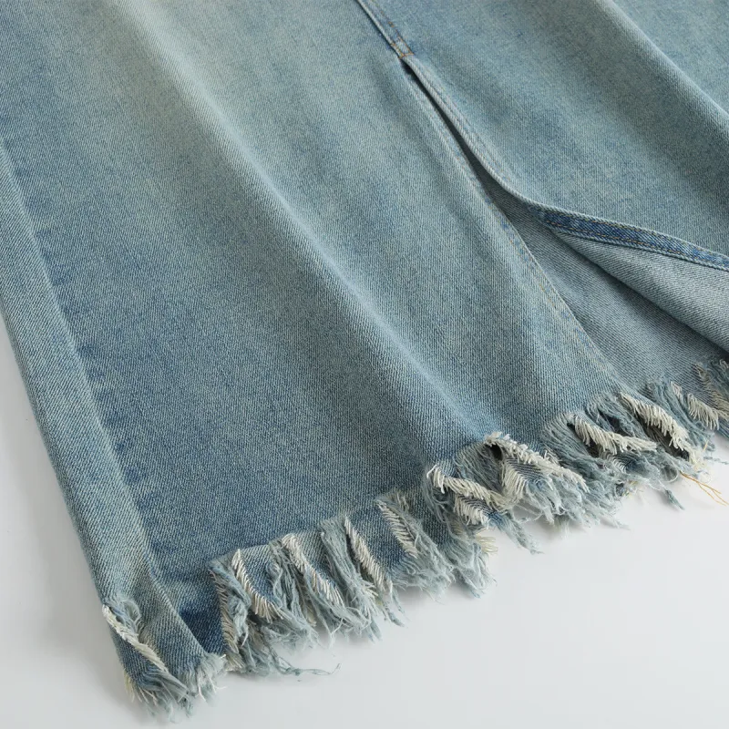 TERRE BLEUE Spring, Summer, Fall Denim Long Skirt Women's-8