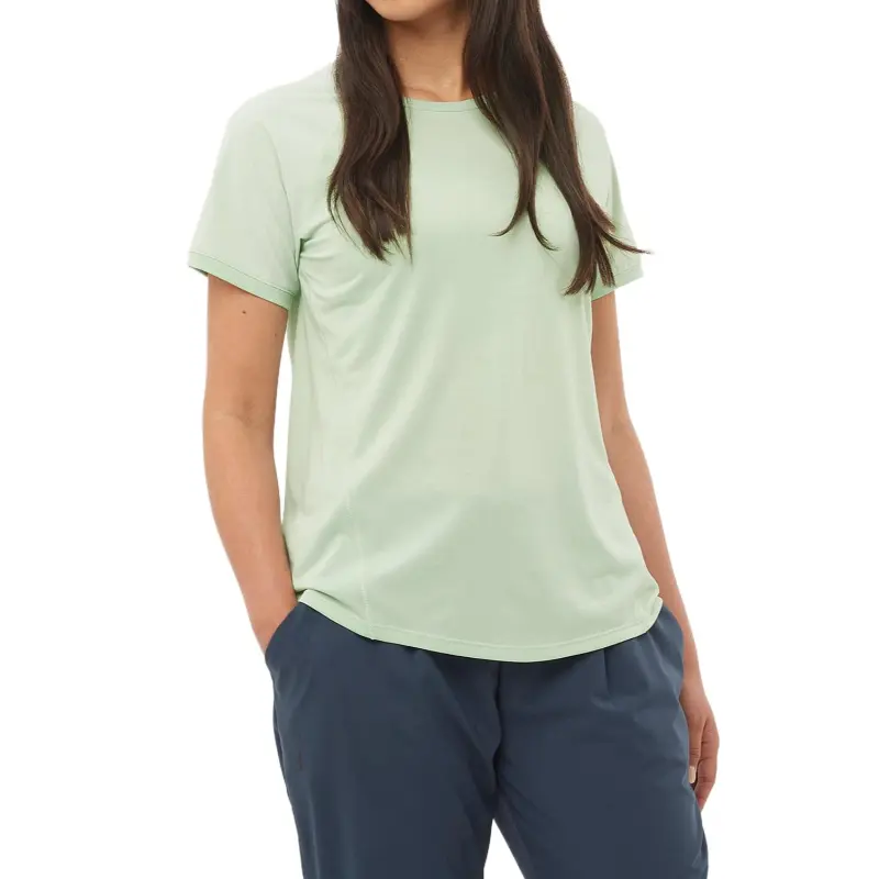 SALOMON OUTLINE Raglan Sleeve T Shirt Women's Light Blue Green-1