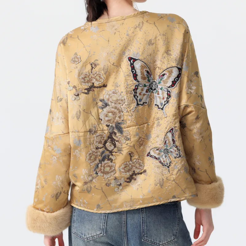 TCH Puffer Jackets Women's Gold-4