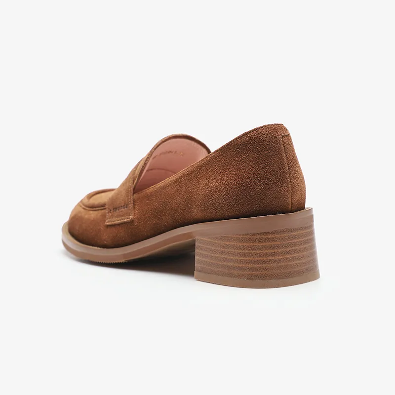 LE SAUNDA Loafers Women's Apricot Pink/Coffee Brown-6