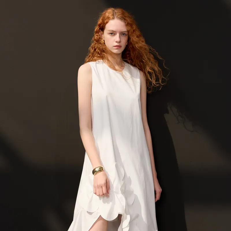 3COLOUR Sleeveless Dress Women's Cloud White-3
