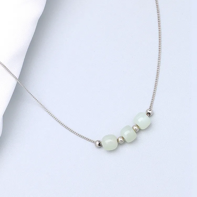 Royal Heaven's Choice Hetian Jade Necklaces Pale Greenish White Jade Unisex-1