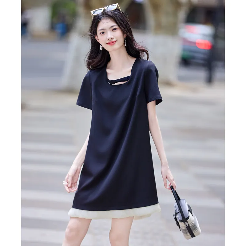 Still Quiet Summer Short Sleeved Dress Women's-1