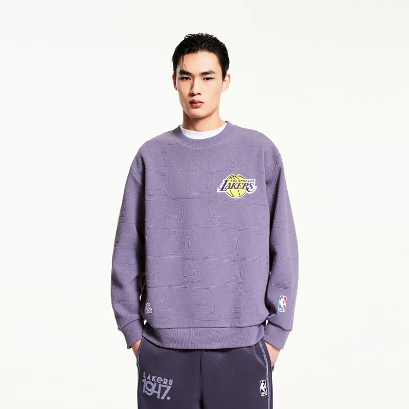 JACK JONES· x NBA JACK&JONESxNBA Spring Summer Sweatshirt Men's Gray Purple-2