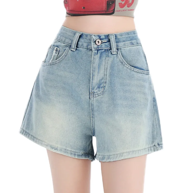 Kele Coco Denim Shorts Women's Light Blue-2