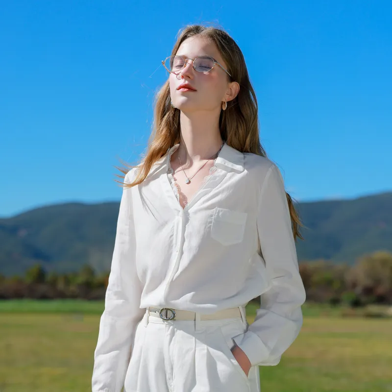 3COLOUR Shirt Women's Pearl White-6