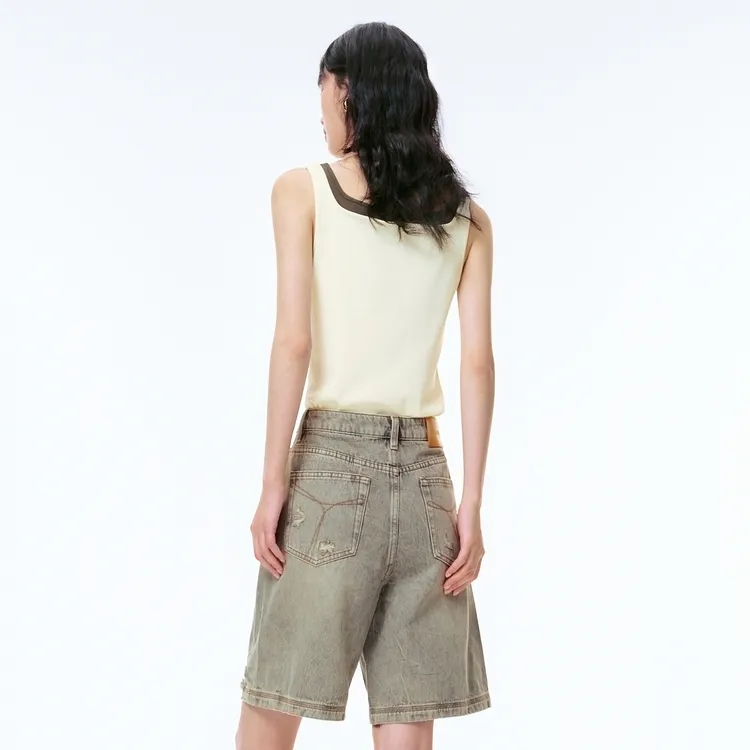 PEACEBIRD Tank Top Women's Beige-4