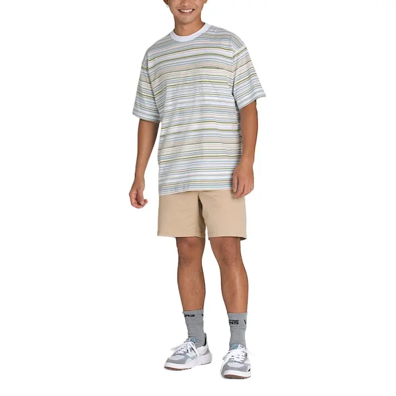 Vans T-Shirts Men White Blue-3