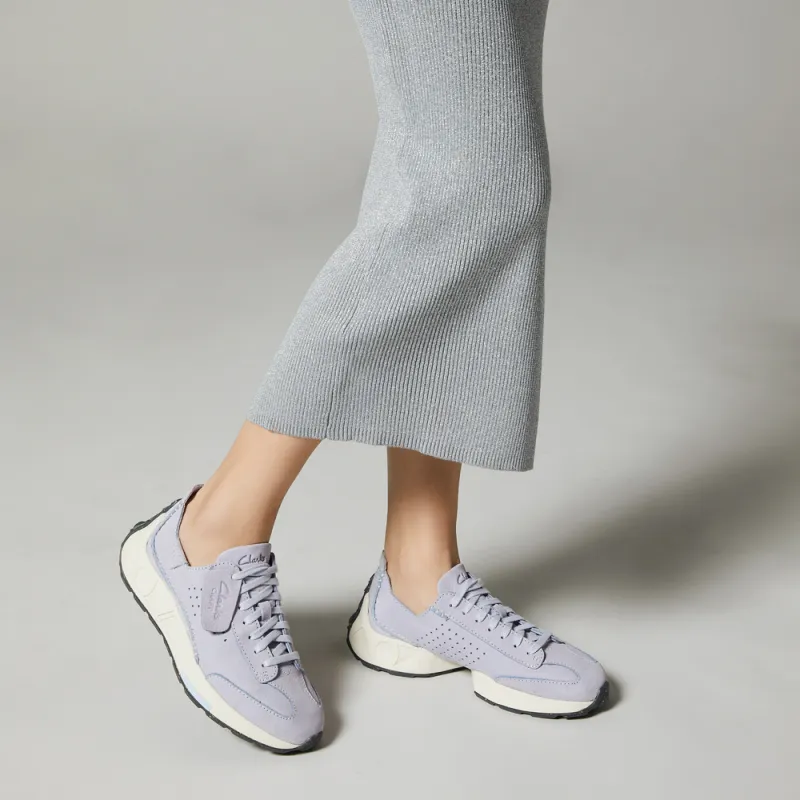 Clarks Cushioning Low Top Casual Shoes Women's Purple-5