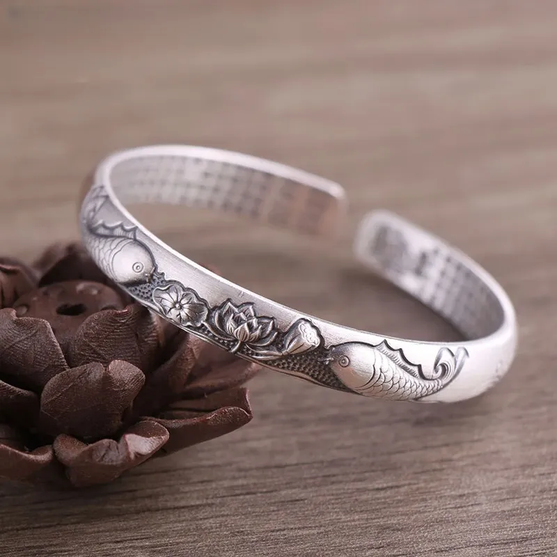 FUYUFU 999 Fine Silver Bangles Women's-2