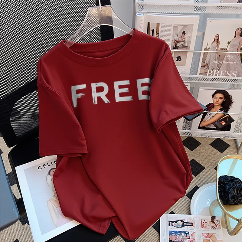 FAIRWHALE Drop Shoulder Sleeve T Shirt Women's-8