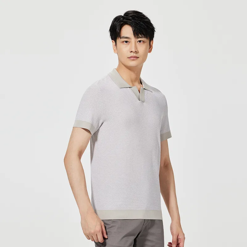LESS IS MORE Polo Shirts Men Khaki Gray 25XTX5401S-2