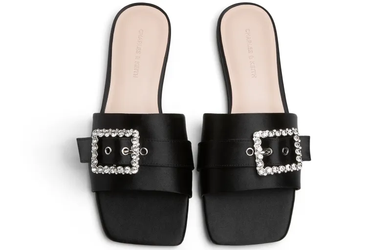 CHARLES&KEITH Composite Sole Slide Slippers 1.5cm Women's-7