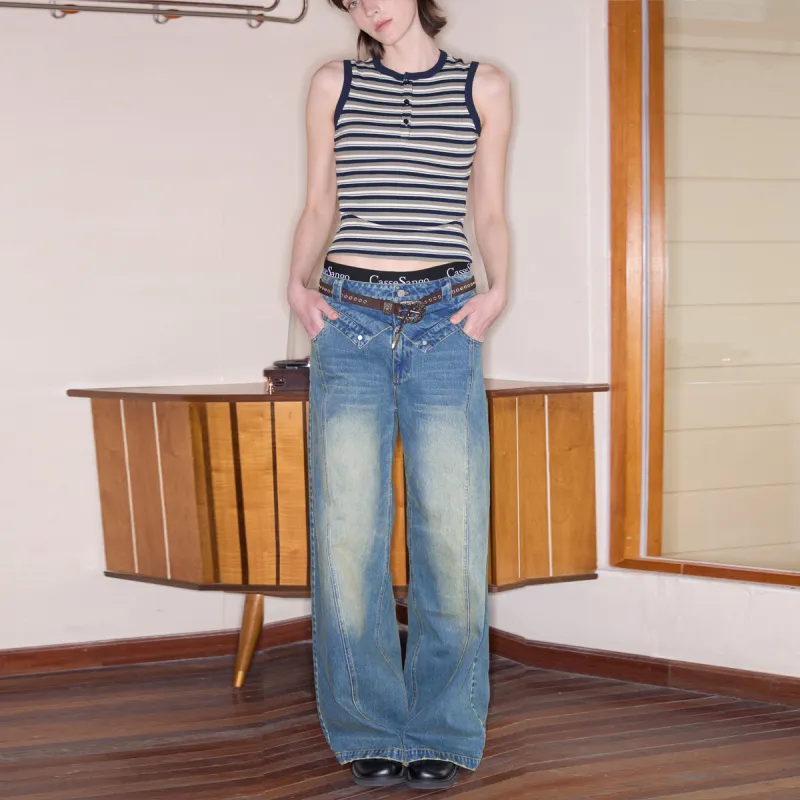 Cassesango X ANTERIORLOVED Jeans Unisex Blue-3