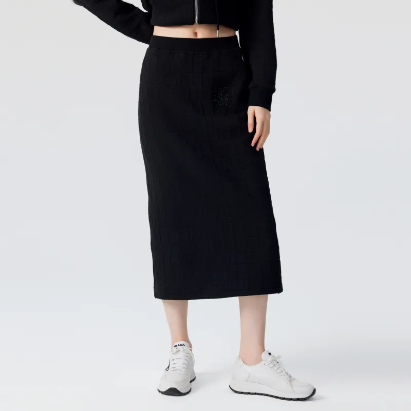 TCH Casual Long Skirt Women's Black-2