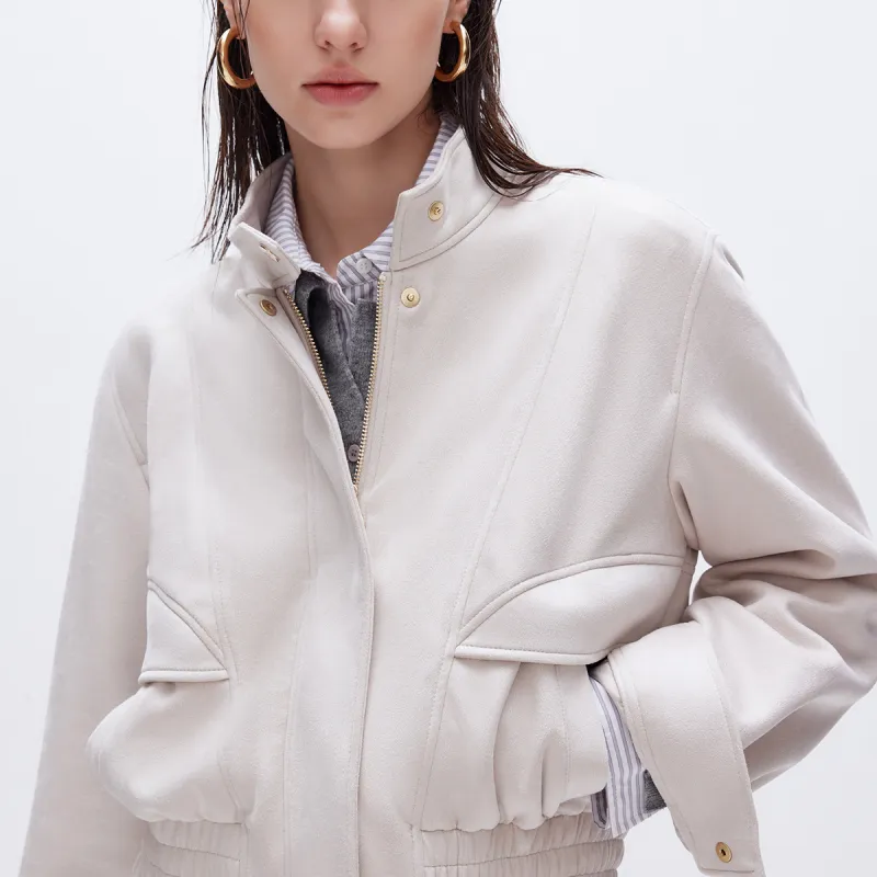 ONLY Cropped Coats Women's Bellflower Gray-4