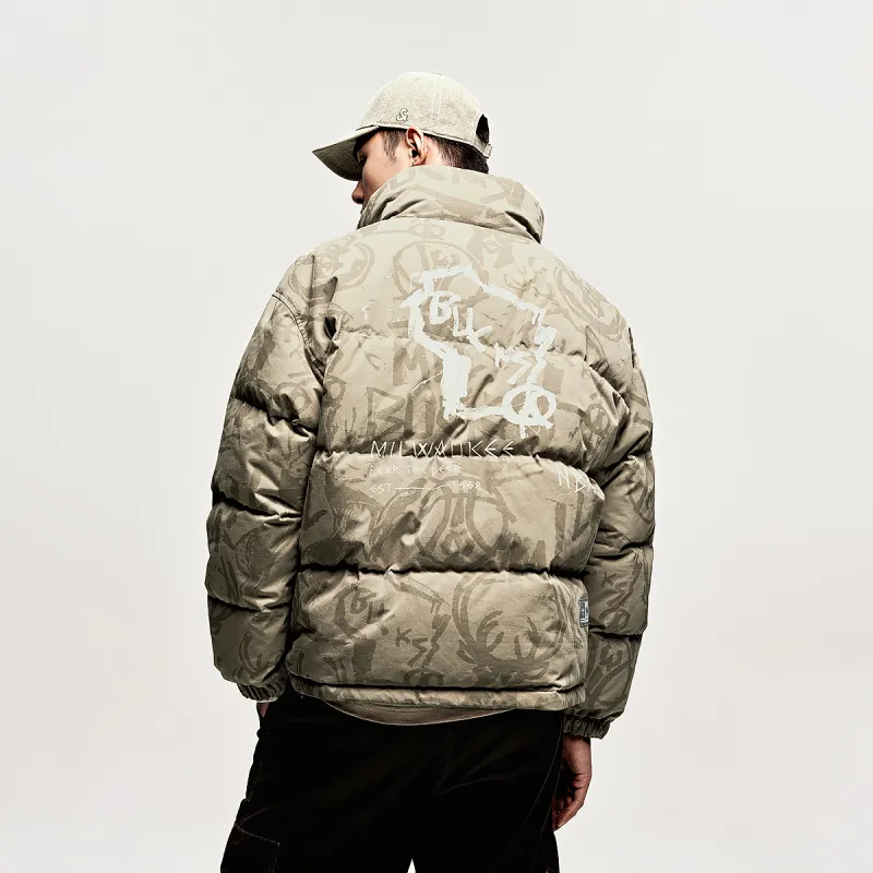 JACK JONES· x NBA Down Jacket Coat Men's Khaki-3