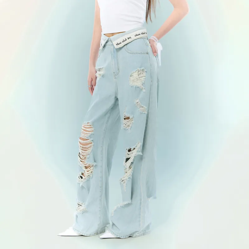 CHUU Jeans Women's Light Denim Blue-3