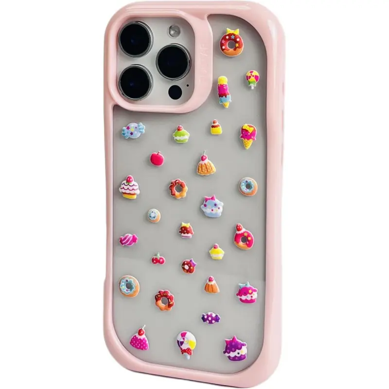 Sopi TPU Material Penguin Kitten DIY Sticker Phone Cases Compatible With IPhone 16/15 Pro Max/Apple 13/14 Pro/Max-14