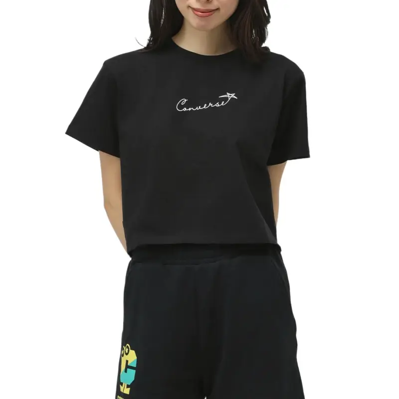 Converse SS25 Regular T Shirt Women's Black-2