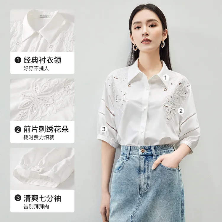 SENTUBILA Shirts Women's White-5