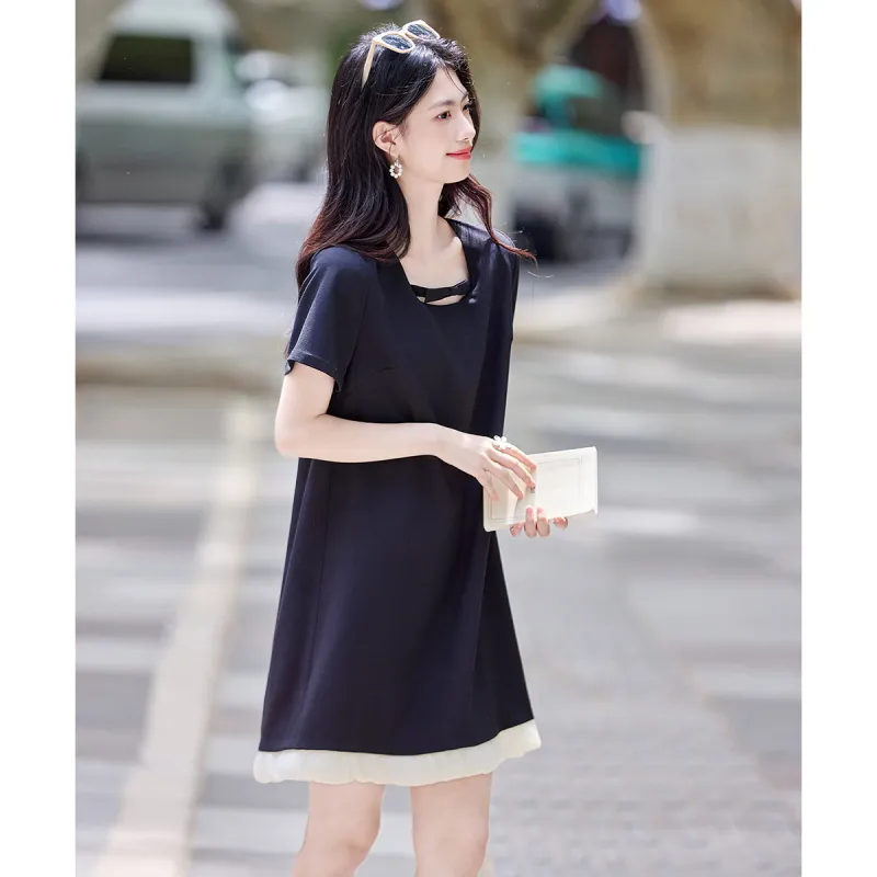 Still Quiet Summer Short Sleeved Dress Women's-3