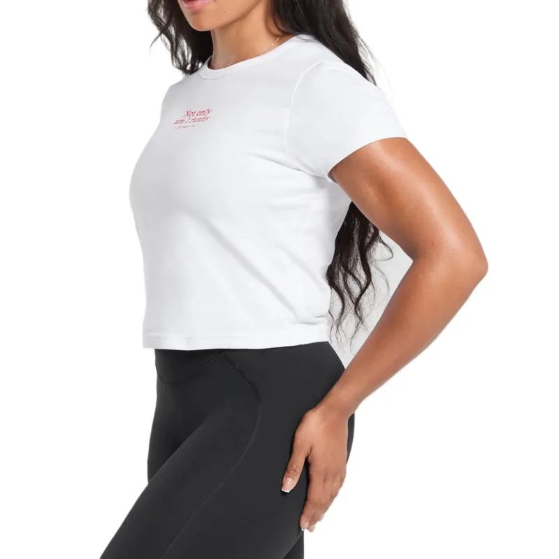GYMSHARK Regular T Shirt Women's White-1