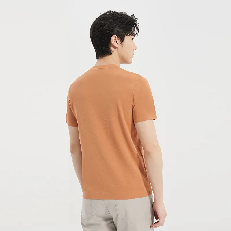 LESS IS MORE T Shirts Men Light Gray Yellow 25XTX9861S-5
