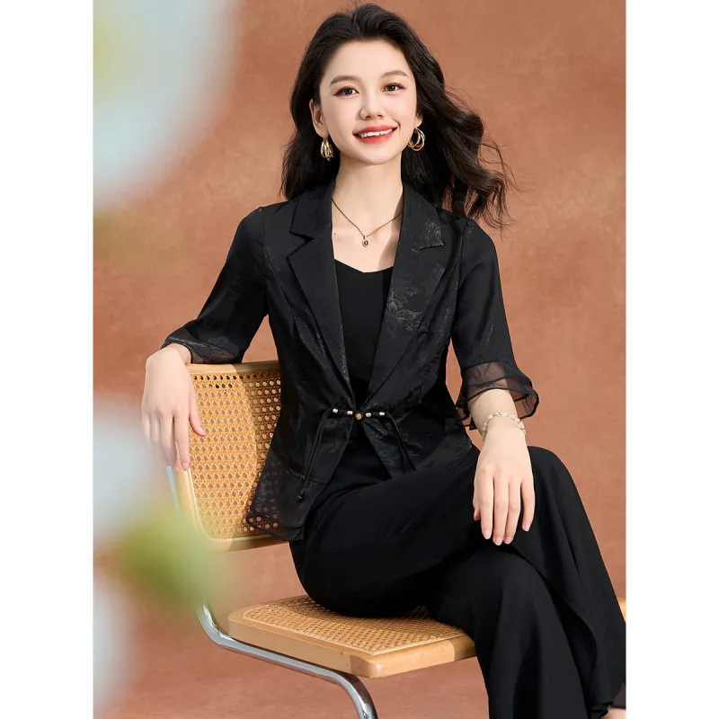 Mylan Casual Suits Women's Black-3