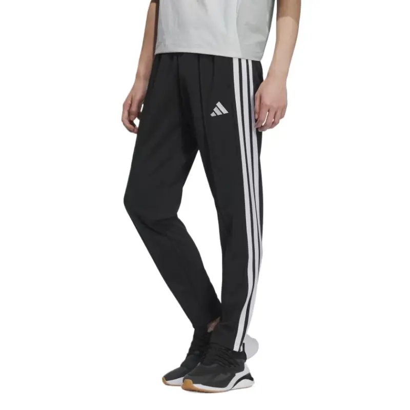 Adidas Knitted Sports Pants Men's Black White-1