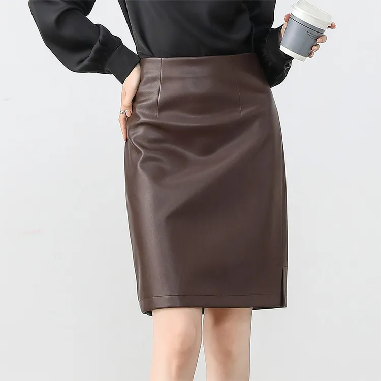 SENTUBILA Leather Short Skirts Women's-12