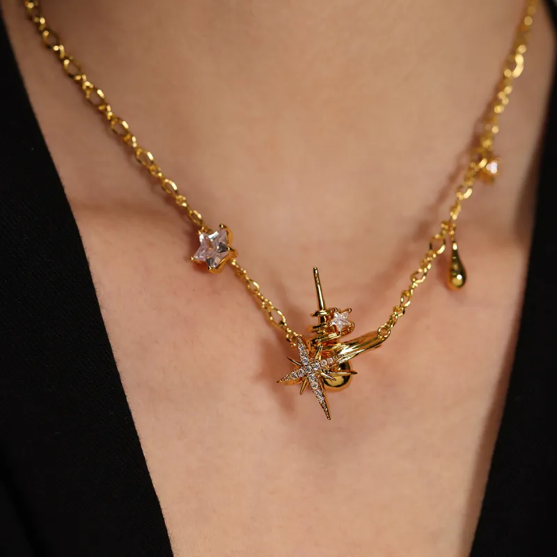 BOONEE ALUS Karat Gold/White Gold Plated Copper Necklaces Women's-3