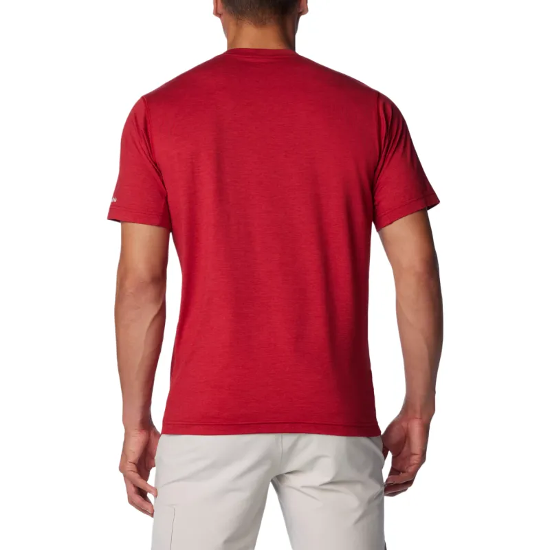 Columbia Collegiate Tech Trail Omni Shade™ Shirt Men's Red-1