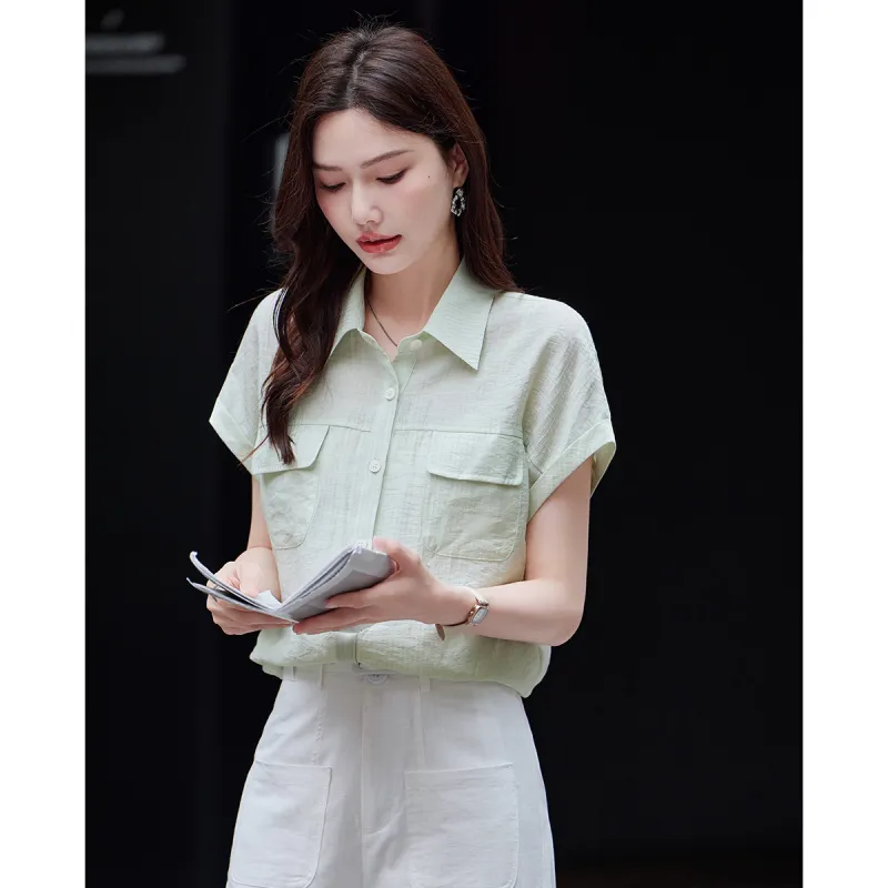 TERRE BLEUE Shirts Women's Light Green-5