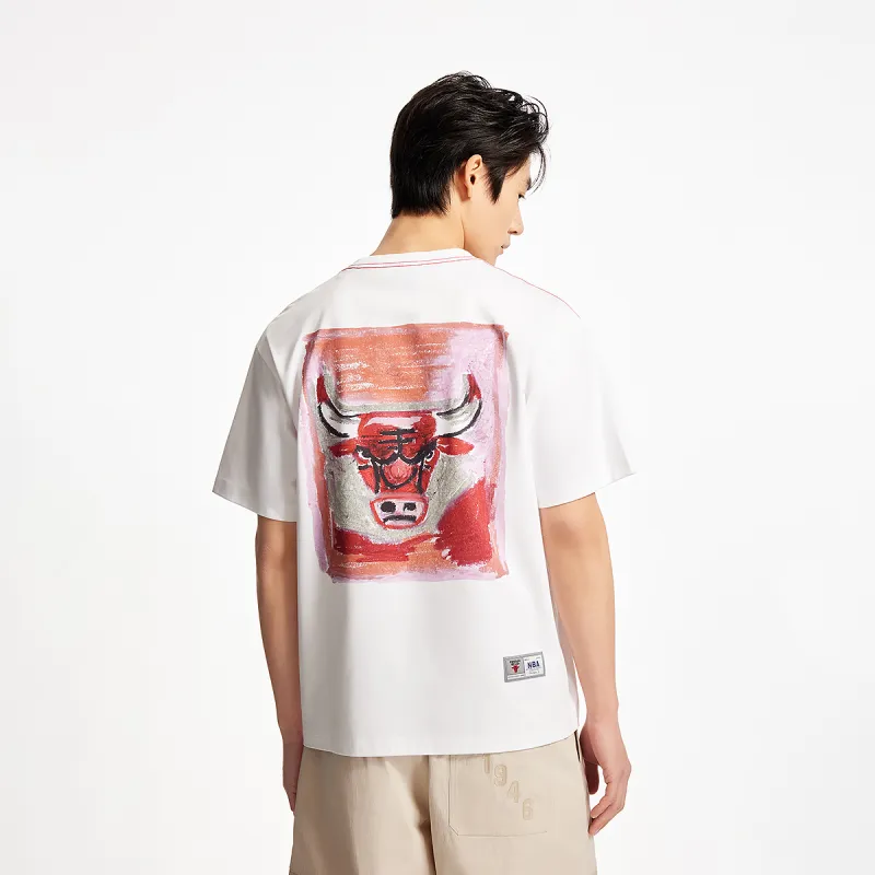 JACK JONES· Jack&Jones X Bulls Nba T Shirt Men's A06 Raw White-2
