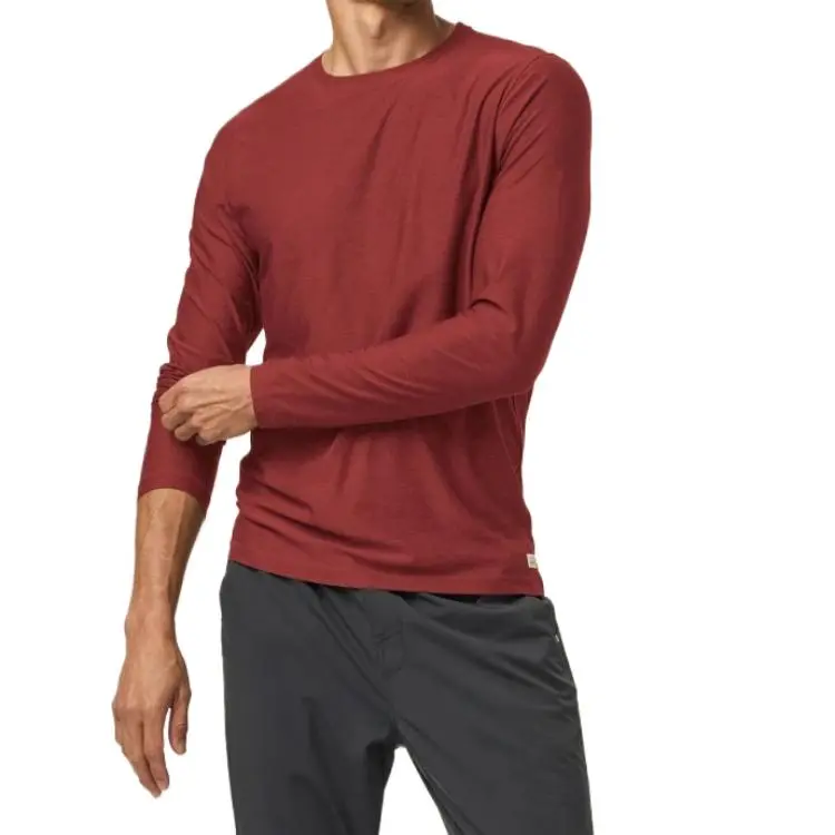 Vuori T Shirts Men Red/Currant Heather-3