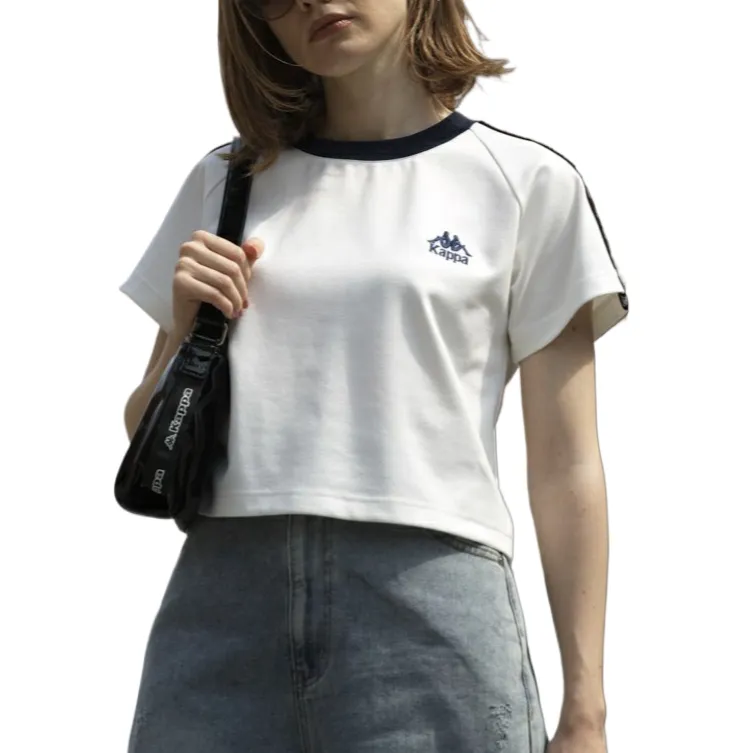 Kappa Raglan Sleeve T Shirt Women's White-3