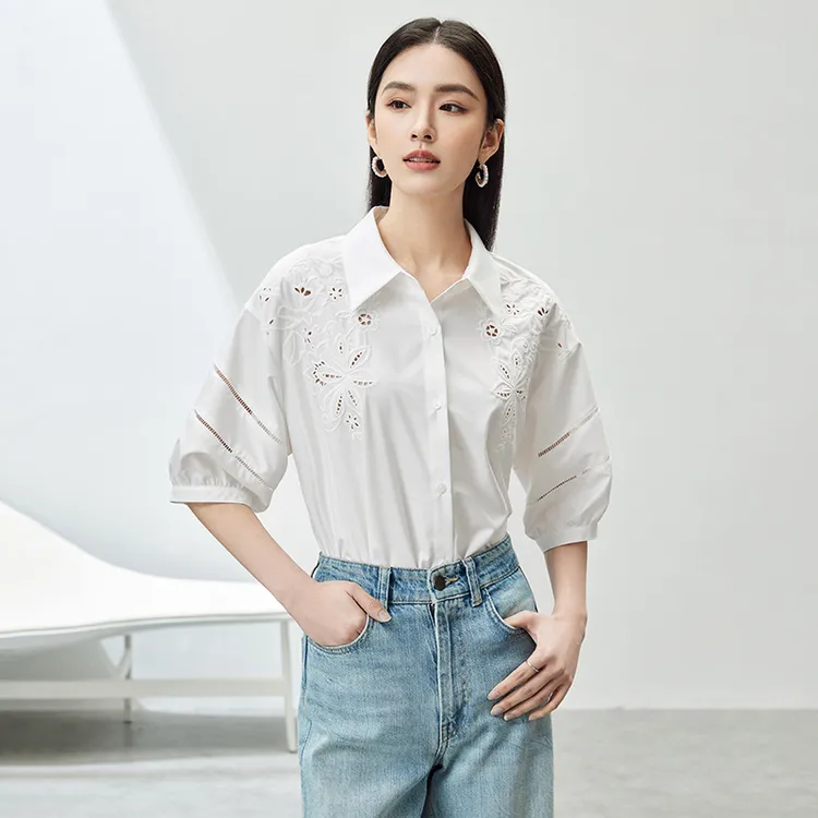 SENTUBILA Shirts Women's White-4