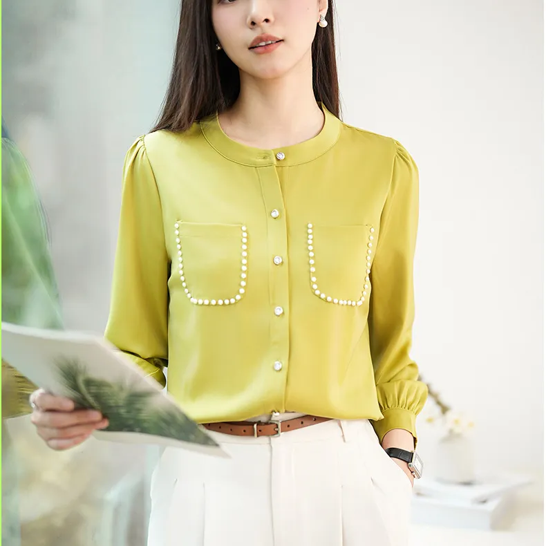 ONE SHALLOW Shirt Women's Yellow-5