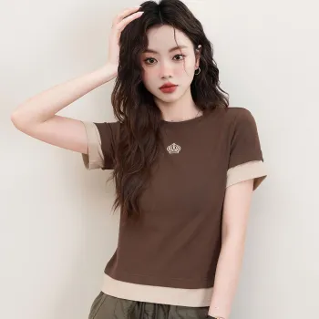 FAWENXIANGZI T Shirt Women's Coffee Suggestion Size Up