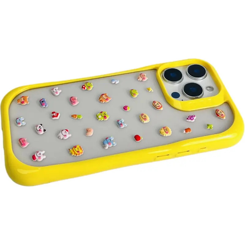 Sopi TPU Material Penguin Kitten DIY Sticker Phone Cases Compatible With IPhone 16/15 Pro Max/Apple 13/14 Pro/Max-19