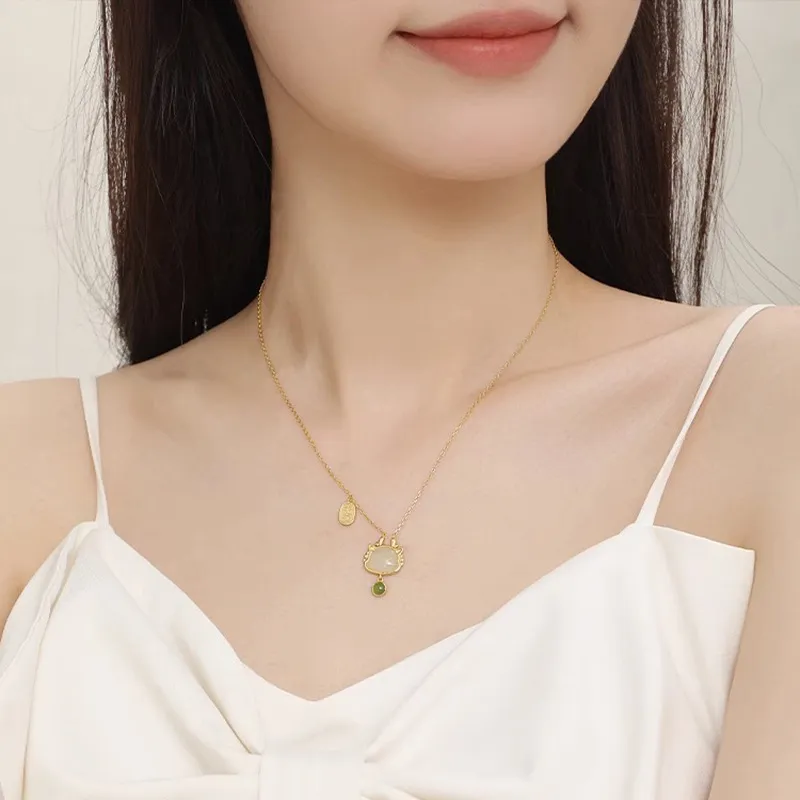 Happy Tide 925 Sterling Silver Necklaces Women's Gold-1