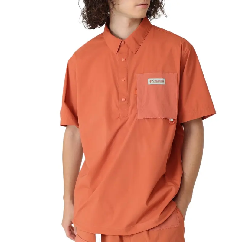 Columbia Polo Shirt Men's Orange Red-2