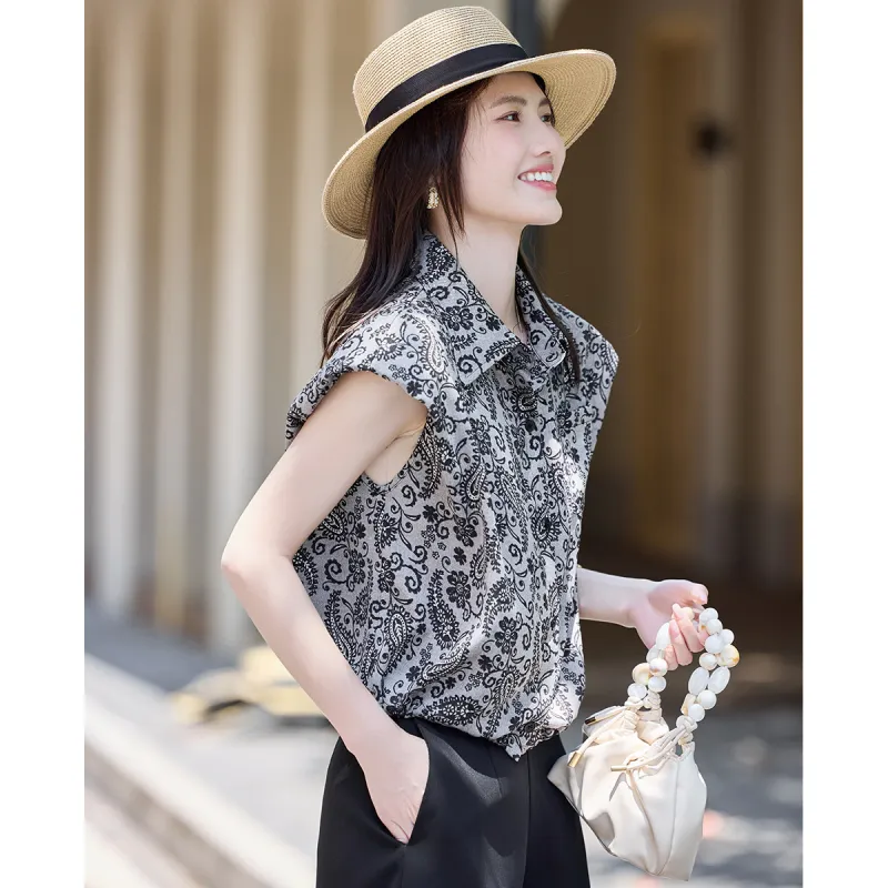 TERRE BLEUE Summer Shirt Loose Fit Women's-4