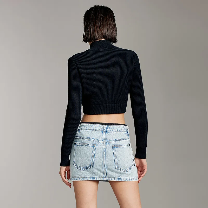 Miss Sixty Denim Short Skirts Women's Light Blue-2