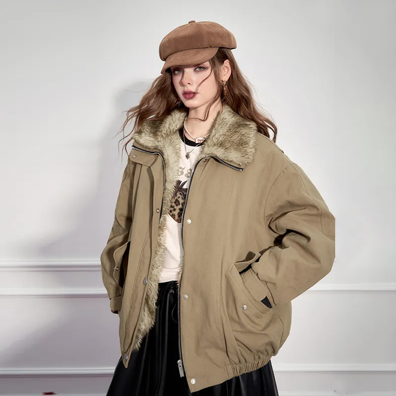 ELF SACK Puffer Jacket Women's Vintage Khaki-2