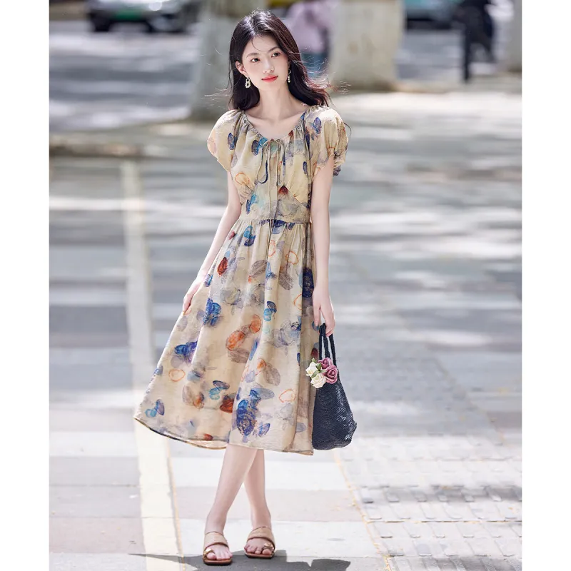 Still Quiet Short Sleeved Dress Women's-5