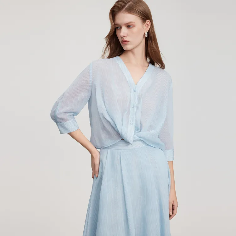 ELLE Shirts Women's Blue-4