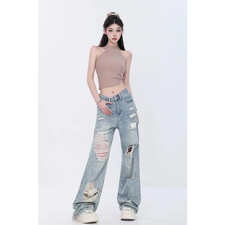 XIANSINIAO Jeans Women's Blue-2