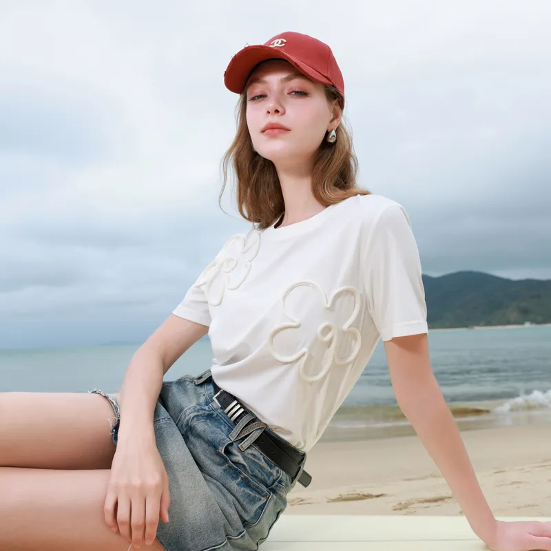 3COLOUR T Shirt Women's Pearl White-2